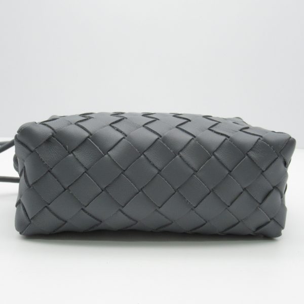 2101217896580 5 Bottega Veneta Lambskin Body Bag Gray