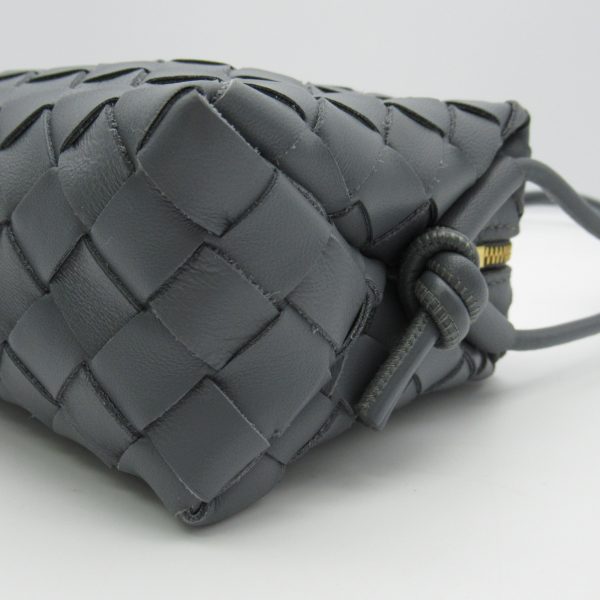 2101217896580 6 Bottega Veneta Lambskin Body Bag Gray