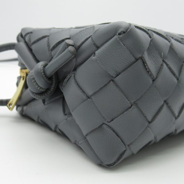 2101217896580 7 Bottega Veneta Lambskin Body Bag Gray