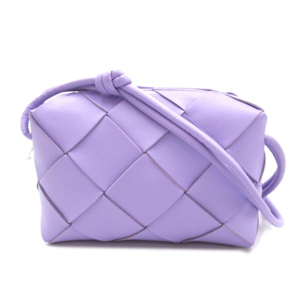 2101217896665 1 Bottega Veneta Small Cassette Camera Bag Shoulder Bag Lambskin Sheep Leather Purple