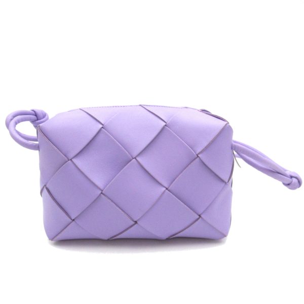 2101217896665 2 Bottega Veneta Small Cassette Camera Bag Shoulder Bag Lambskin Sheep Leather Purple