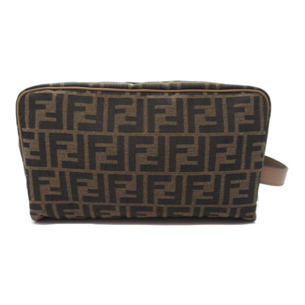 2101217899857 6 Fendi Jacquard Pouch Bag Fabric Brown