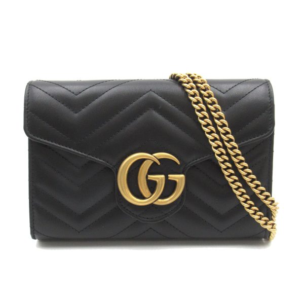 2101217902526 1 Gucci GG Marmont Quilted Mini Shoulder Bag Leather Black