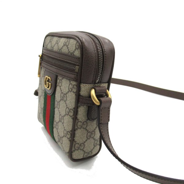 2101217902601 3 Gucci GG Supreme Shoulder Bag PVC Coated Canvas Leather Brown