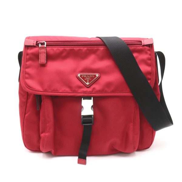 2101217905701 1 Prada Shoulder Bag Nylon Red Black