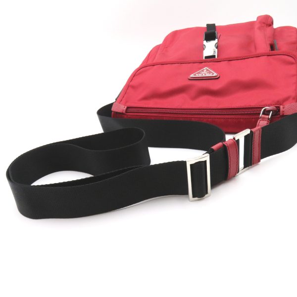 2101217905701 6 Prada Shoulder Bag Nylon Red Black