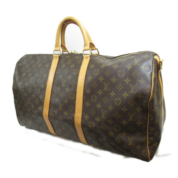 2101217913522 4 Louis Vuitton Keepall Bandouliere 55 Boston Brown