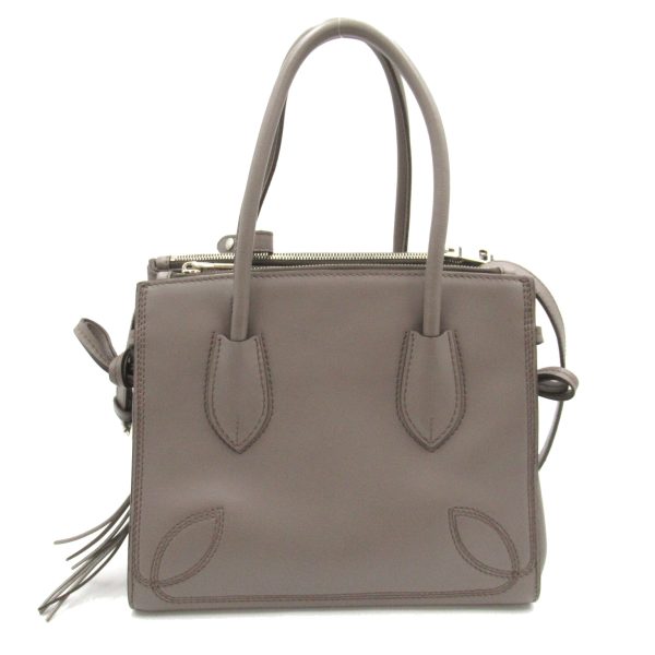 2101217922555 2 Prada Leather Shoulder Bag Gray