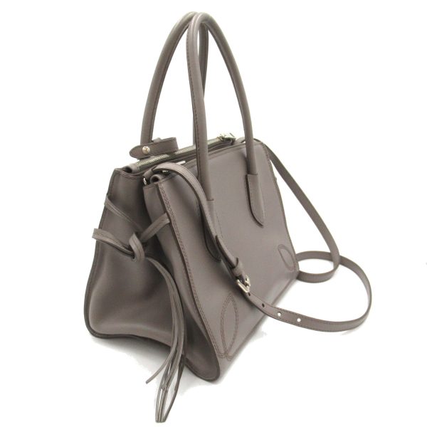 2101217922555 3 Prada Leather Shoulder Bag Gray