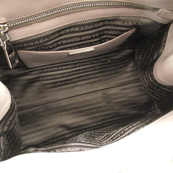 2101217922555 8 Prada 2way Shoulder Handbag Leather Gray