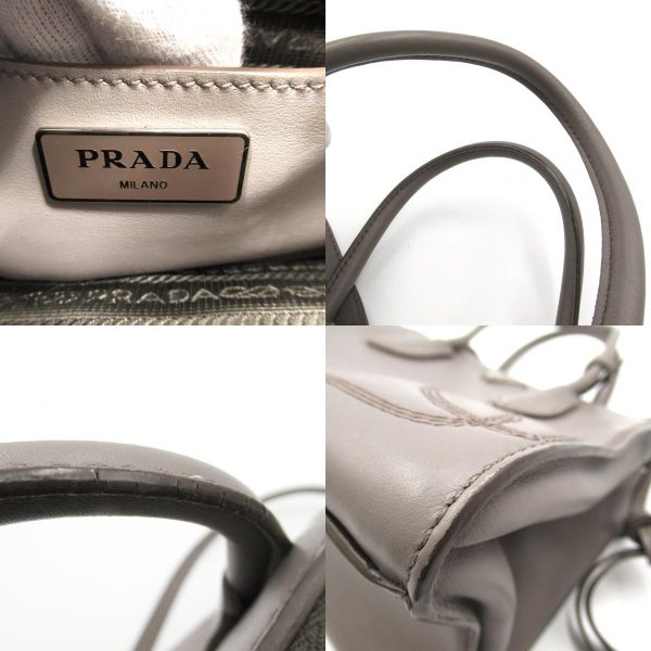 2101217922555 9c Prada 2way Shoulder Handbag Leather Gray