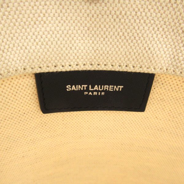 2101217928083 7 Yves Saint Laurent Rib Gauche Shoulder Bag in Canvas Leather Ivory