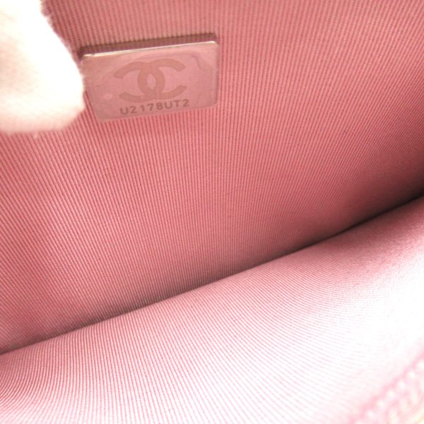 2101217956208 7 Chanel Matelasse Chain Wallet Shoulder Bag Leather Pink