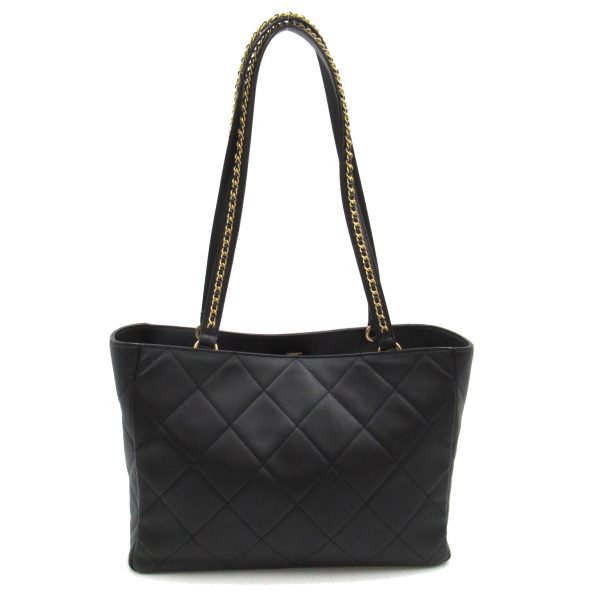 2101217956475 2 Chanel Chain Tote Bag Lambskin Black