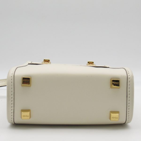 2101217956925 5 Fendi Sunshine Shopper Mini Shoulder Bag Calf Cowhide White