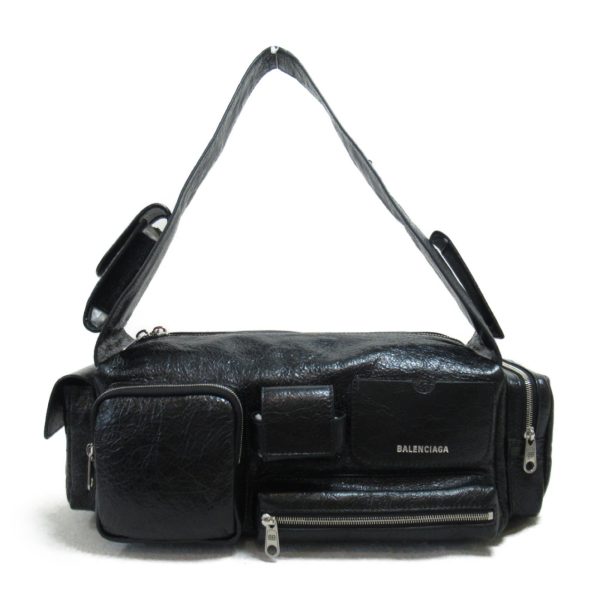 2101217960830 2 Balenciaga Shoulder Bag Leather Black