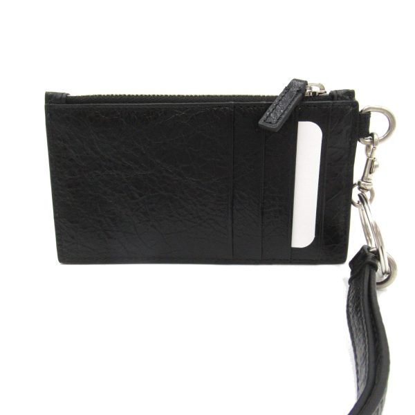 2101217961103 3 Balenciaga Coin Case with Key Ring Lambskin Black