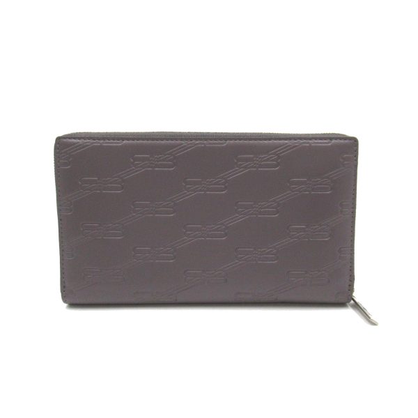 2101217961189 2 Balenciaga Round Long Wallet Leather Gray Brown