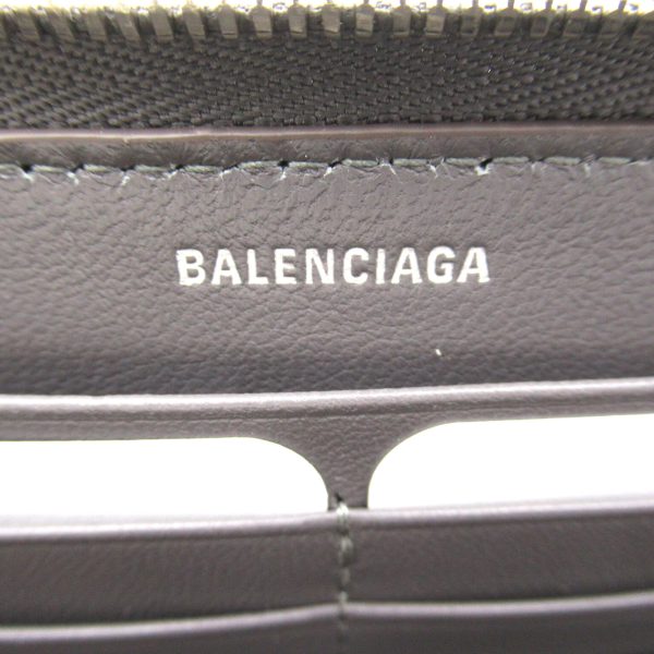 2101217961189 6 Balenciaga Round Long Wallet Leather Gray Brown