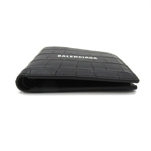 2101217961226 5 Balenciaga Bifold Wallet Embossed Leather Black