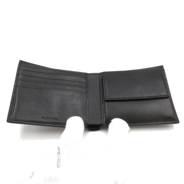 2101217961226 6 Balenciaga Bifold Wallet Embossed Leather Black