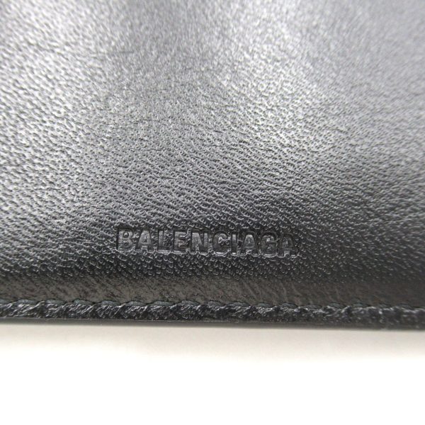 2101217961226 9 Balenciaga Bifold Wallet Embossed Leather Black