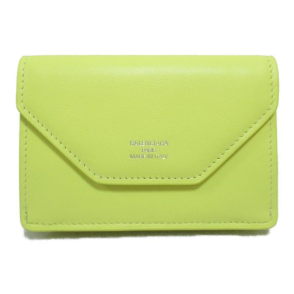 2101217961301 2 Balenciaga Trifold Wallet Calf Yellow