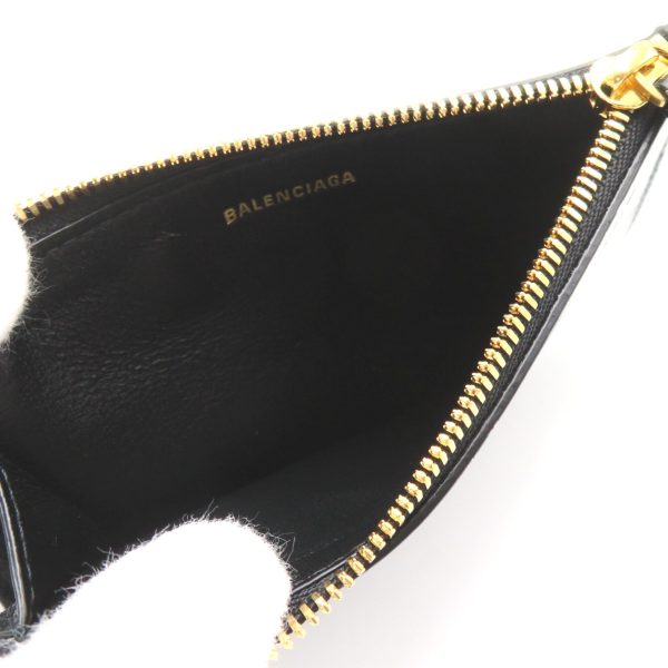 2101217961639 5 Balenciaga Cash Long Coin Card Holder Leather Black