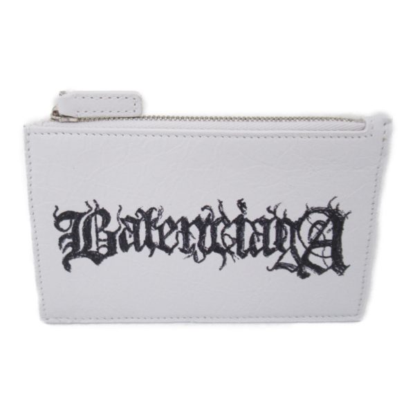 2101217961691 2 Balenciaga Card Case Leather White