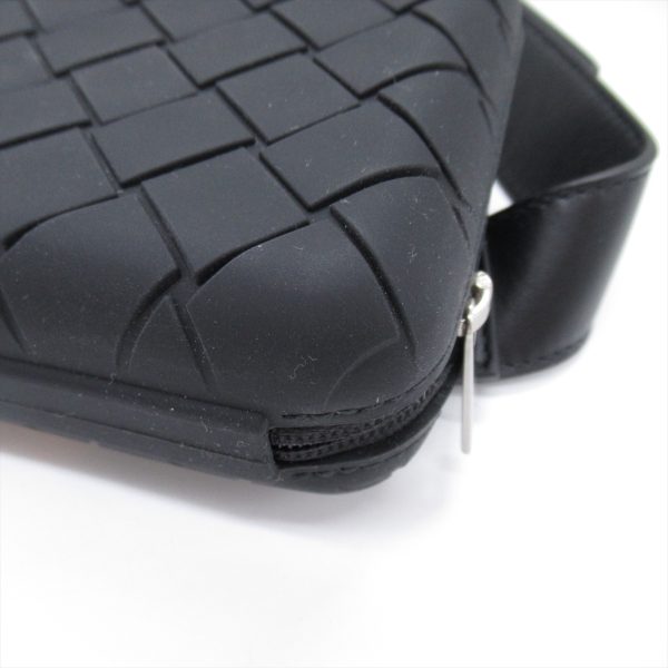 2101217963923 1 Bottega Veneta Tech Rubber Clutch Bag Shoulder Bag Calf Cowhide Rubber Black