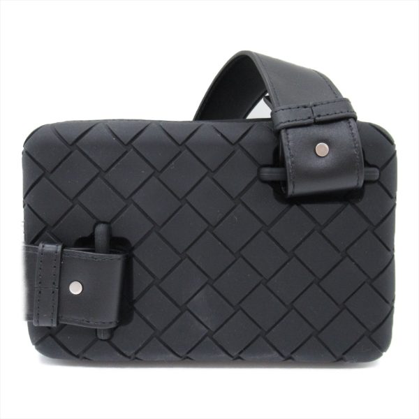 2101217963923 6 Bottega Veneta Tech Rubber Clutch Bag Shoulder Bag Calf Cowhide Rubber Black