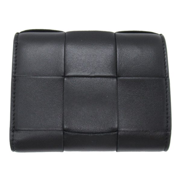 2101217964319 4 Bottega Veneta Tri Fold Long Wallet Lambskin Sheep Leather Black