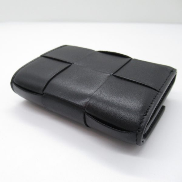 2101217964319 6 Bottega Veneta Tri Fold Long Wallet Lambskin Sheep Leather Black