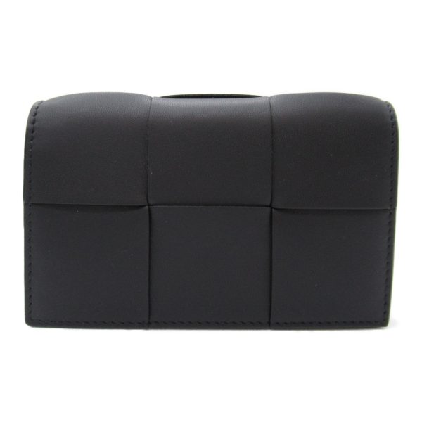 2101217964357 3 Bottega Veneta Card Case Accessories Lambskin Sheep Leather Black