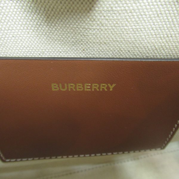 2101217964845 10 Burberry Canvas Leather Shoulder Bag White