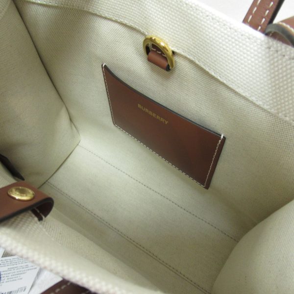 2101217964845 9 Burberry Canvas Leather Shoulder Bag White