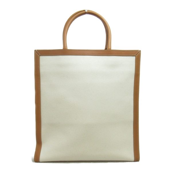 2101217974509 3 Celine Vertical Coverage Tote Bag Leather Canvas Natural