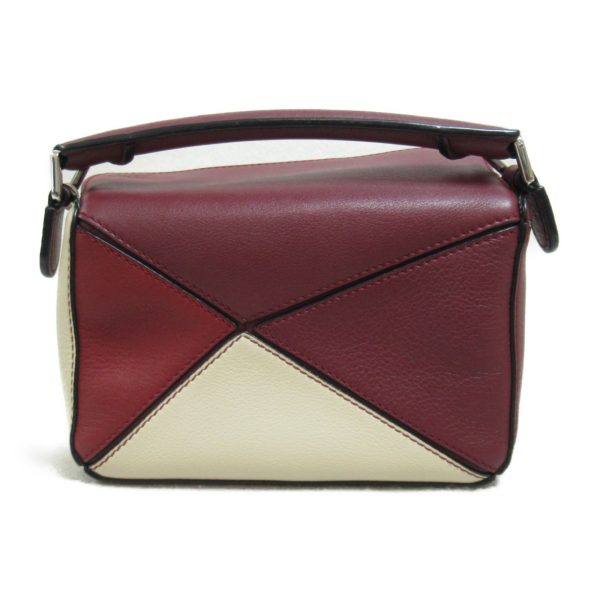 2101217974516 3 Loewe Puzzle Bag Mini Shoulder Bag Calf Bordeaux Wine