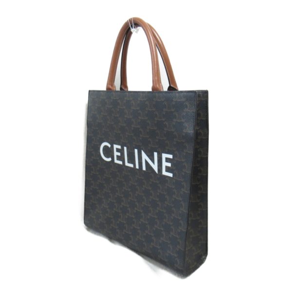 2101217974721 4 Celine Vertical Cover Small Tote Bag Canvas Triomphe Canvas Black Tan