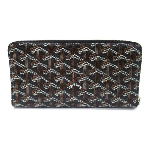 2101217975315 3 Goyard Round Long Wallet Canvas Black