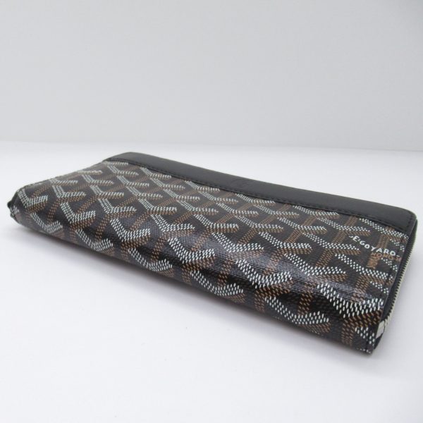 2101217975315 4 Goyard Round Long Wallet Canvas Black