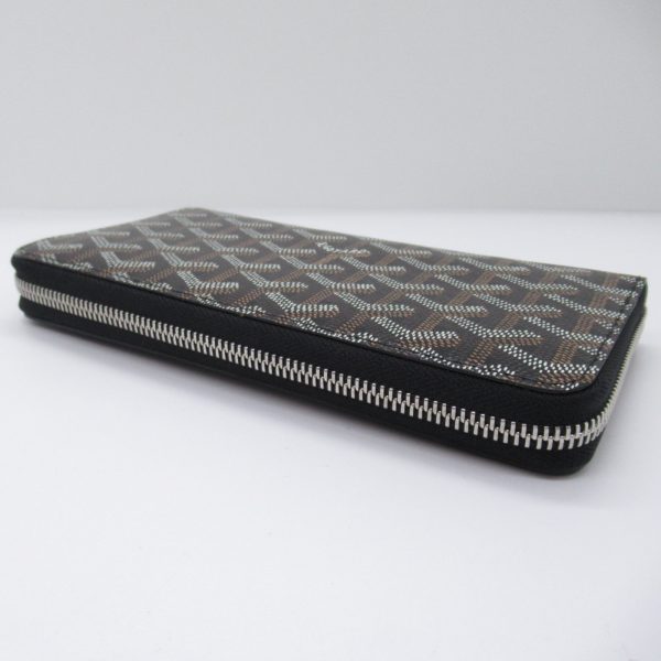 2101217975315 5 Goyard Round Long Wallet Canvas Black