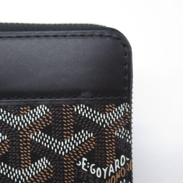 2101217975315 9 Goyard Round Long Wallet Canvas Black