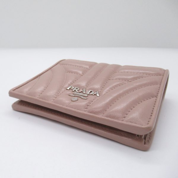 2101217976077 4 Prada Bifold Wallet in Leather Pink Beige