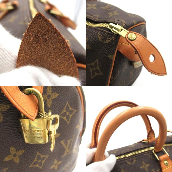 2101217977456 9c Louis Vuitton Speedy 35 Handbag Brown