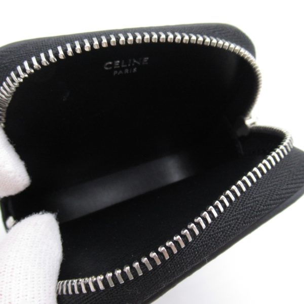 2101217978309 2 Celine Coin Case Wallet Leather Black Silver