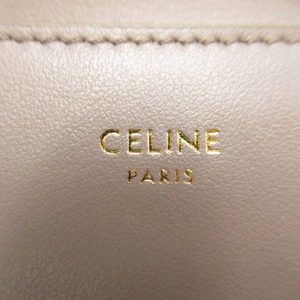 2101217979399 6 Celine Triomphe Trifold Wallet Leather Beige Pebble