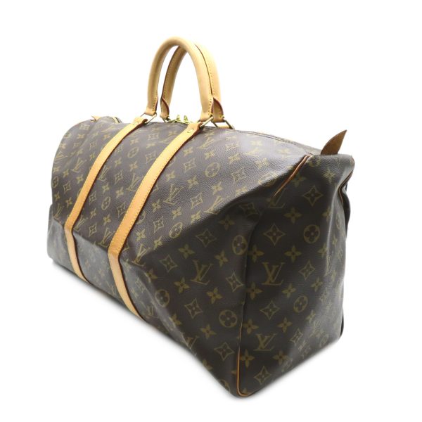 2101217980982 3 Louis Vuitton Keepall 50 Boston Bag Monogram Brown