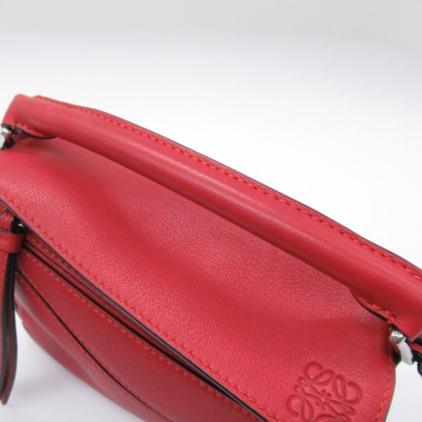 2101217981590 10 Loewe Puzzle Bag Mini Shoulder Bag Leather Series Red