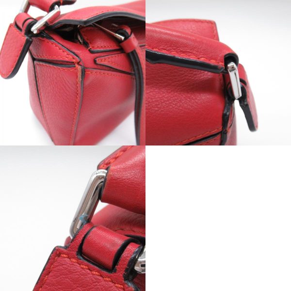 2101217981590 11c Loewe Puzzle Bag Mini Shoulder Bag Leather Series Red